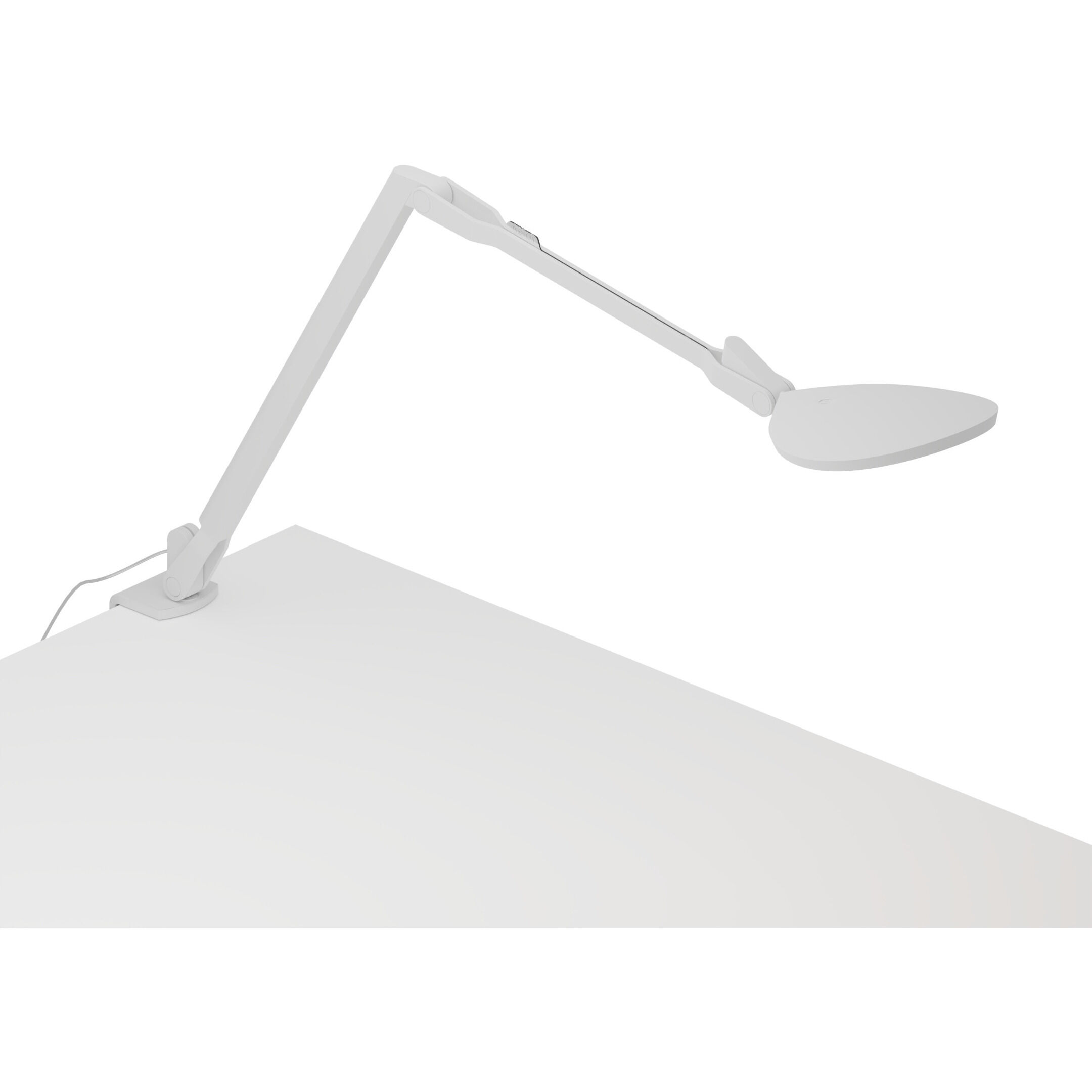 Splitty Reach 14.5 inch 7.00 watt Matte White Desk Lamp Portable Light, 2-Piece Desk Clamp